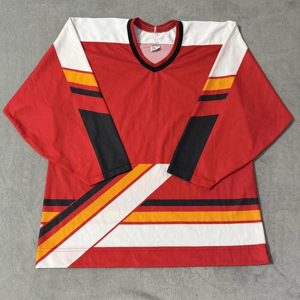 Vintage 90s CCM Calgary Flames Jersey Size L Men’s